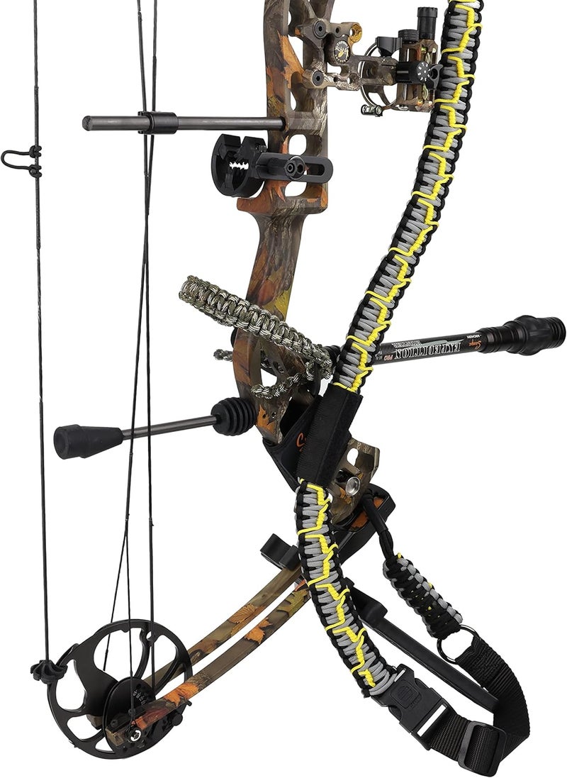 Sunya Paracord Compound Bow Sling with V2 Upgraded Magnetic Connection System. Lightweight Hands Free Shoulder Carrying Sling for Bow Hunting, Field Archery and 3D - Image 3